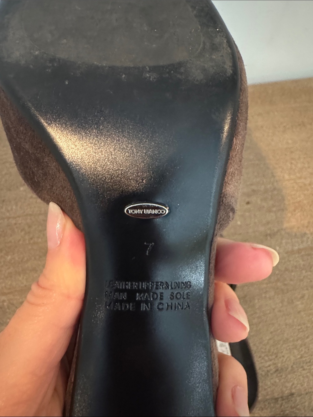 Tony Bianco Dark Brown Suede Pointed Kitten Heel Mules - Picture 5 of 5